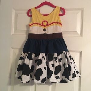 Custom made Disney toy story Jessie dress  size 4t